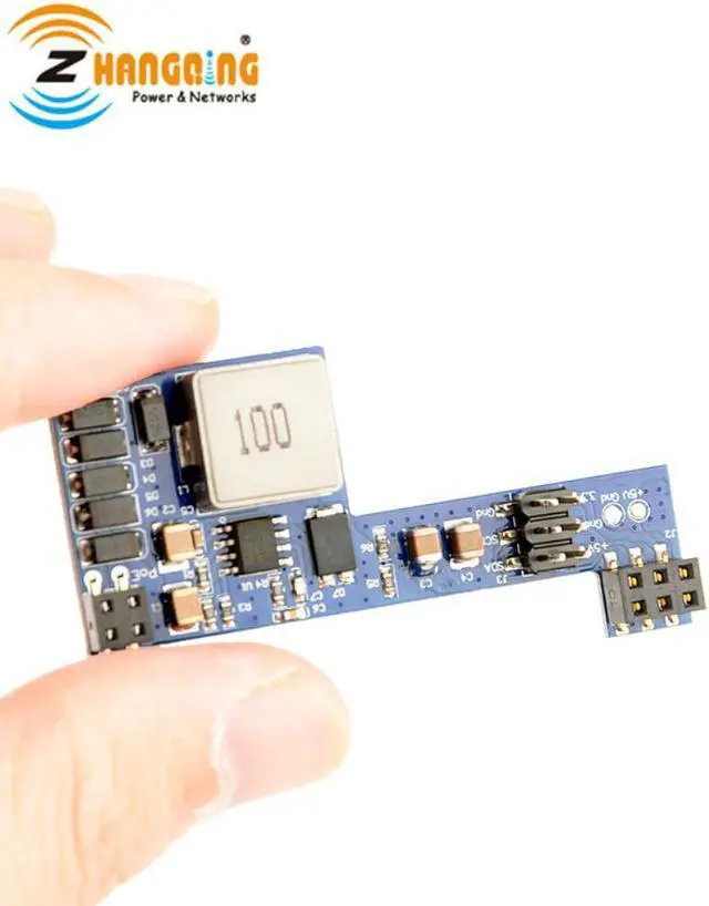 Alt view image 5 of 6 - POE-PiHat Passive PoE Raspberry Pi 3B+ or Pi 4 Power Over Ethernet PoE Hat With heat sink
