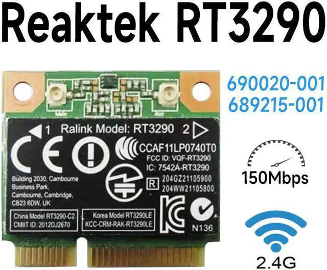 Main image of RALINK Reaktek RT3290RT 3290 HALF-MINI WIRELESS N CARD MINI CARD for SPS 690020-001 689215-001 PCI-E WIFI 300Mbps RT3290