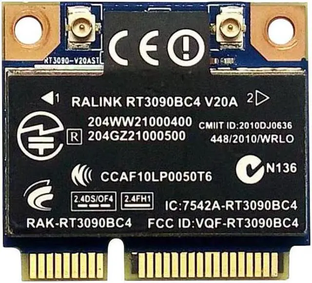 Alt view image 2 of 3 - Ralink RT3090BC4 WiFi N Bluetooth 3.0 PCI-e Card 300M 602992-001 802.11n WIFI CARD WLAN RT3090