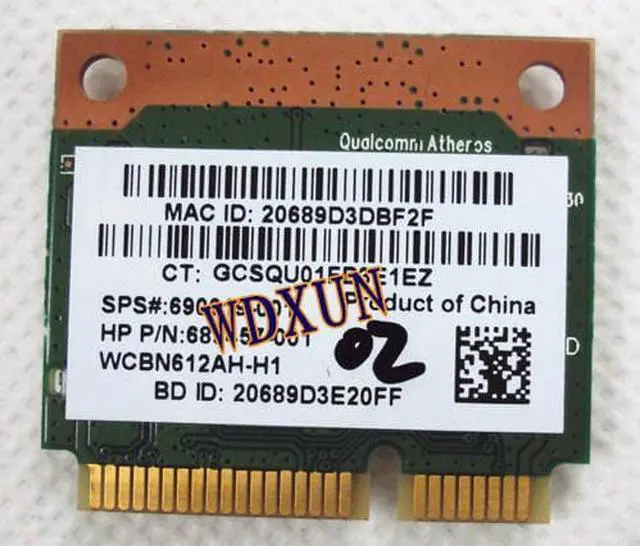 Alt view image 3 of 6 - Replacement for Laptop 690019-001 689457-001 733268-001  Atheros AR9565 QCWB335 Mini PCIe WLAN WIFI Wireless Bluetooth Card