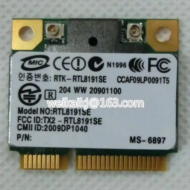 Alt view image 2 of 3 - Realtek Rtl8191se Hlaf Mini Pci-e Half Hight Wireless Wlan Card 802.11b/g/n 2.4 Ghz 150mbps