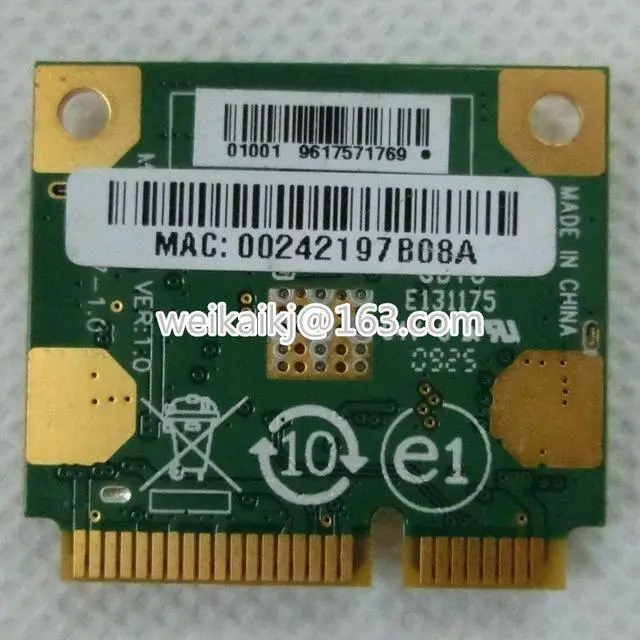 Alt view image 3 of 3 - Realtek Rtl8191se Hlaf Mini Pci-e Half Hight Wireless Wlan Card 802.11b/g/n 2.4 Ghz 150mbps