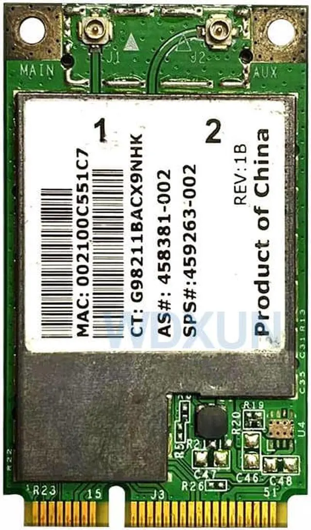 Alt view image 2 of 3 - BroadCom BCM94312MCG BCM4312 459263-002 Mini PCI-E Wireless Lan WLAN Wifi Wi Fi Card 802.11 4321MC