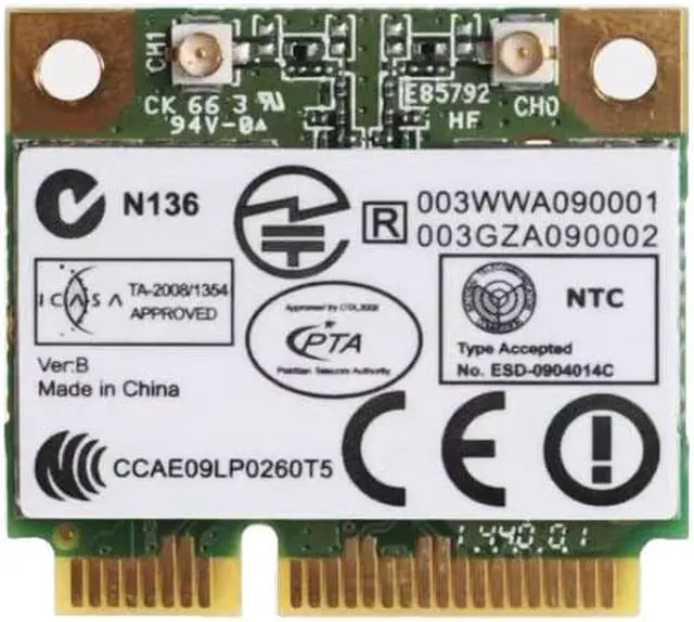 Alt view image 3 of 3 - WDXUN Atheros AR9287 AR5B97 Wireless BGN 300 Mbps 802.11 b/g/n Half PCI-E Wifi Card Wireless network card WLAN CARD