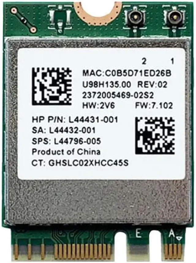 Alt view image 2 of 3 - Wirecard rtl8822ce dual band 802.11ac 867Mbps m.2 wifi card mudule + bluetooth 5.0 network card