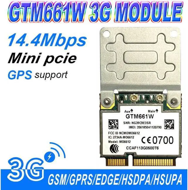 Main image of 3G module OPTION GTM661 14.4M WCDMA HSUPA PCI-E  half size 3G network card 661 gtm661 wwan