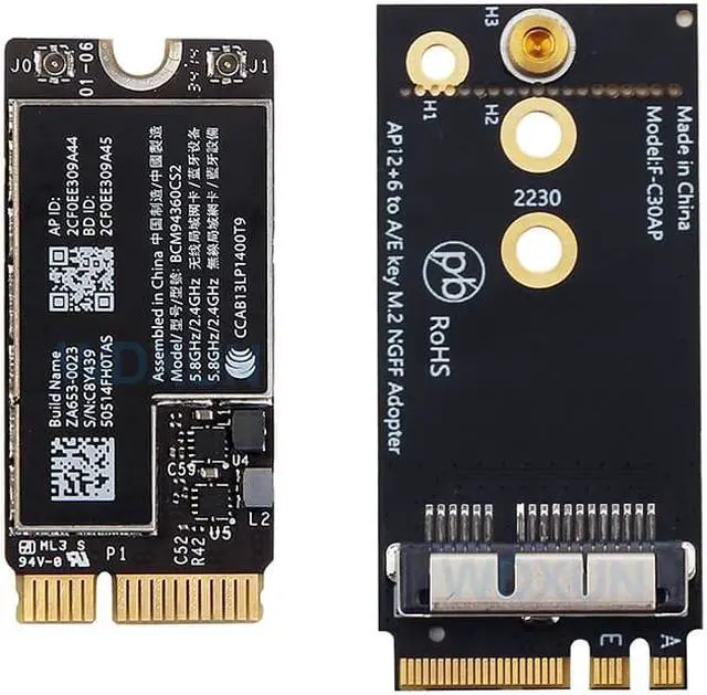 Alt view image 3 of 3 - BCM94360CS2 Wireless WIFI Bluetooth 4.0 Airport Maps For  Air 11 "A1465 13" A1466 2013 2014 2015 BCM94360CS2AX