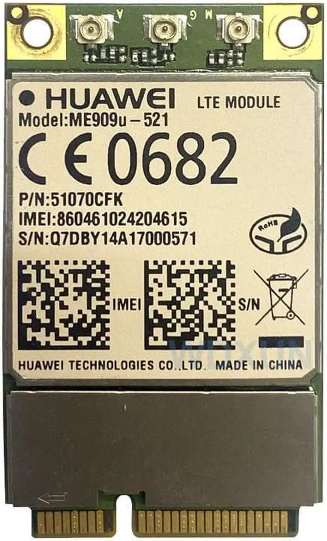 Alt view image 2 of 3 - Huawei ME909u-521 LTE FDD/DC-HSPA+/UMTS/EDGE Mini-PCIe 3G/4G Wireless Module