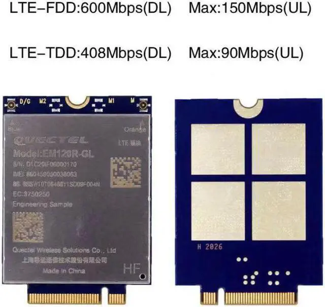 Alt view image 3 of 3 - EM120R-GL 4G Module CAT12 for Lenovo ThinkPad X1 Yoga 6th X13 Yoga P14s T14 T15 P15s T14s L14 L15 Gen 2 5W10V25813