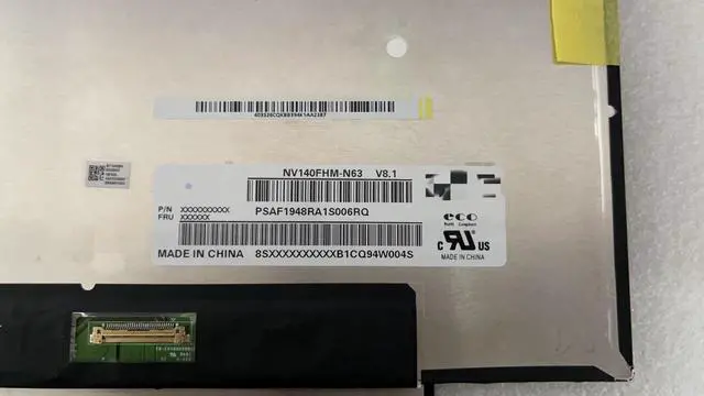 Alt view image 3 of 3 - 14.0 inch for BOE NV140FHM-N63 V8.1 B140HAN03.2 NV140FHM N63 Laptop LCD LED Display Screen FHD 1920*1080 EDP 30 pins IPS Screen