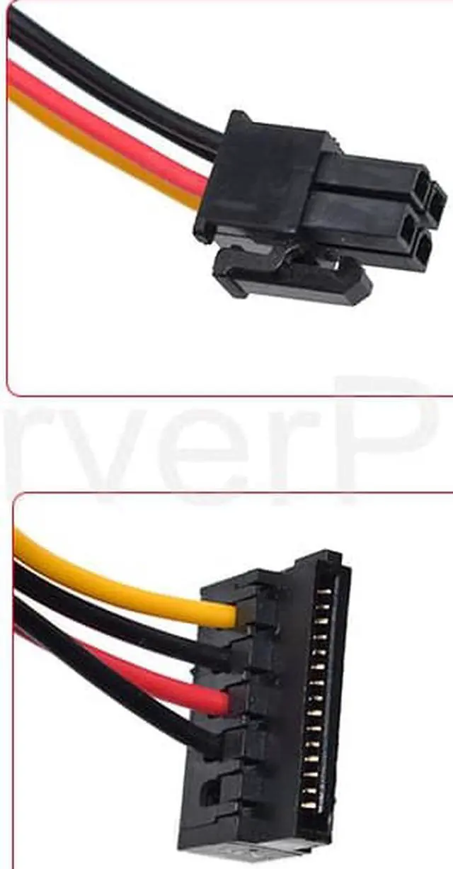 Alt view image 2 of 2 - For Pro 6200 Elite 8300 6000 8000  DUAL SATA HDD Optical Drive Power Cable 628568-001 4Pin To Sata Cable