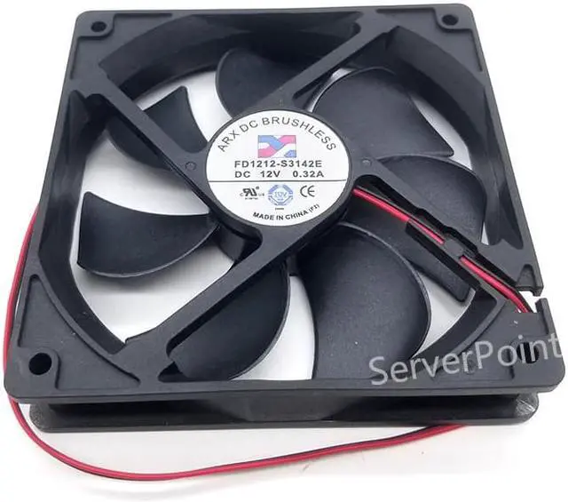 Main image of FD1212-S3142E DC 12V 0.32A 2 Wires 12025 12cm  Oil Bearing Chassis Cooling Fan 120*120*25mm