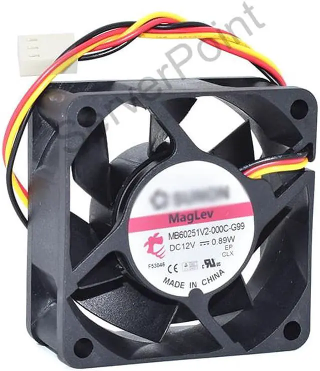 Alt view image 3 of 4 - authentic MB60251V2-000C-G99 12V 0.89W 6cm 3-wire 60*60*25  silent cooling fan