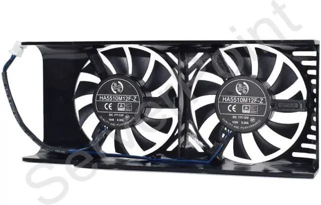 Alt view image 2 of 2 - Well Tested  HA5510M12F-Z 0.20A DC12V  Cooling Fans  For MSI Geforce GTX 1050 2GT LP GTX 1050Ti 4GT Graphic Card