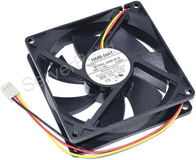 Main image of Genuine 3610KL-04W-B19 DC12V 0.08A 92 * 92 * 25mm 3-Pin Server Square Cooling Fan