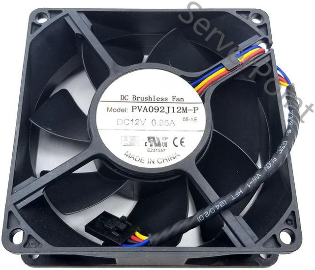 Foxconn PVA092J12M-P 92mm CPU/Chassis Cooling Fan 12V 0.95A 4-Pin For HP