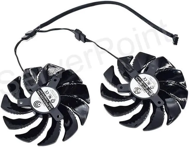 Alt view image 2 of 2 - PLD09210S12HH DC 12V 0.40A 4-Wire A Pair 2PCS Graphics Card Cooler Fans For Gigabyte GeForce GTX 1050 Ti RX 480 470 GTX 1060 G1