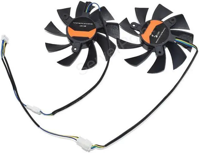 Alt view image 2 of 2 - Well Tested  A Pair VGA Card Fan For Colorful GT440 450 460 GT630 GTX550TI 650Ti 560 Video Grahpics Card Cooler 83MM 12V 4 Lines