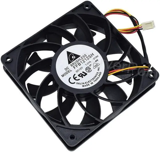 Main image of Well Tested For Mining Server Inverter Case Axial Industrial Fan FFB1212SH Cooling 120*120*25MM 3-Pin DC12V 1.24A Cooler