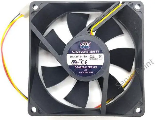 Main image of Working For A9225-22RB-3BN-F1 DC 12V 0.18A DF0922512RFMN 92x92x25mm 3Wire Cooling  Server Cooling Fan