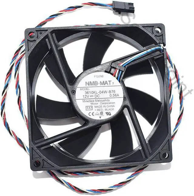 Main image of For NMB-MAT 3610KL-04W-B76 FA1 DC 12V 0.56A 92x92x25mm 4 Wires Server Square Cooler Fan