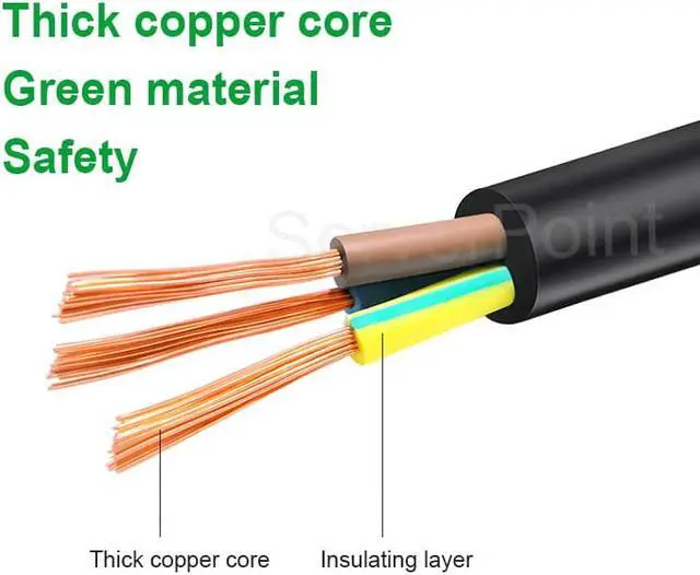 Alt view image 2 of 2 - For Mining BTC ETH Power Supply 2M Power Cord Plug Cable Top Quality Professional Cable