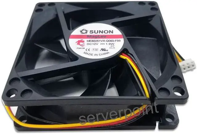Main image of ME80251VX-Q060-F99 DC 12V 1.9W 8025 80x80x25mm 3-line 8CM Cooling Fan