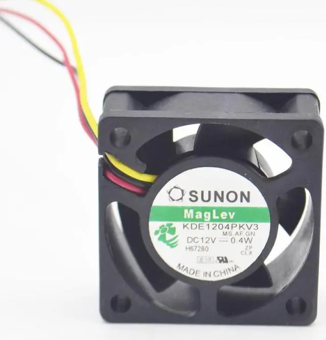 Alt view image 4 of 6 - 4CM 4020 4*4*2CM 40mm x 20mm 12V 3 pin 12 Volt Cooling Fan KDE1204PKV3 MS.AR.GN for Sunon