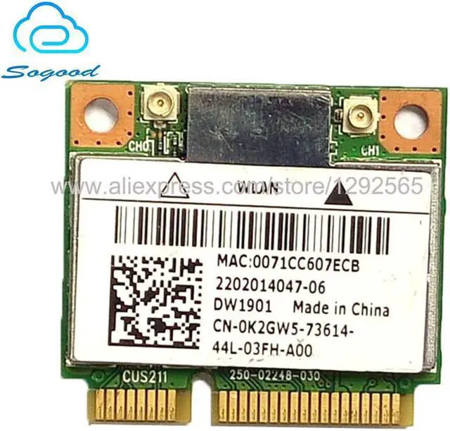 Main image of WLAN Atheros AR5B22 DW1901 300Mbps mini PCI-E 2.4G&5G Bluetooth 4.0 wireless network card for DELL N4010 N5010 E7420 E7520 E7720