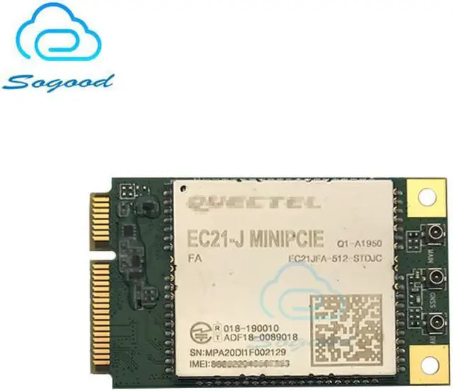 Main image of Quectel EC21-J EC21JFA-MINI PCIE EC21JFA-512-STDJC 4G FDD-LTE/TDD-LTD B1/B3/B8/B18/B19/B26 Standard Version CAT1 CATM1  Modem