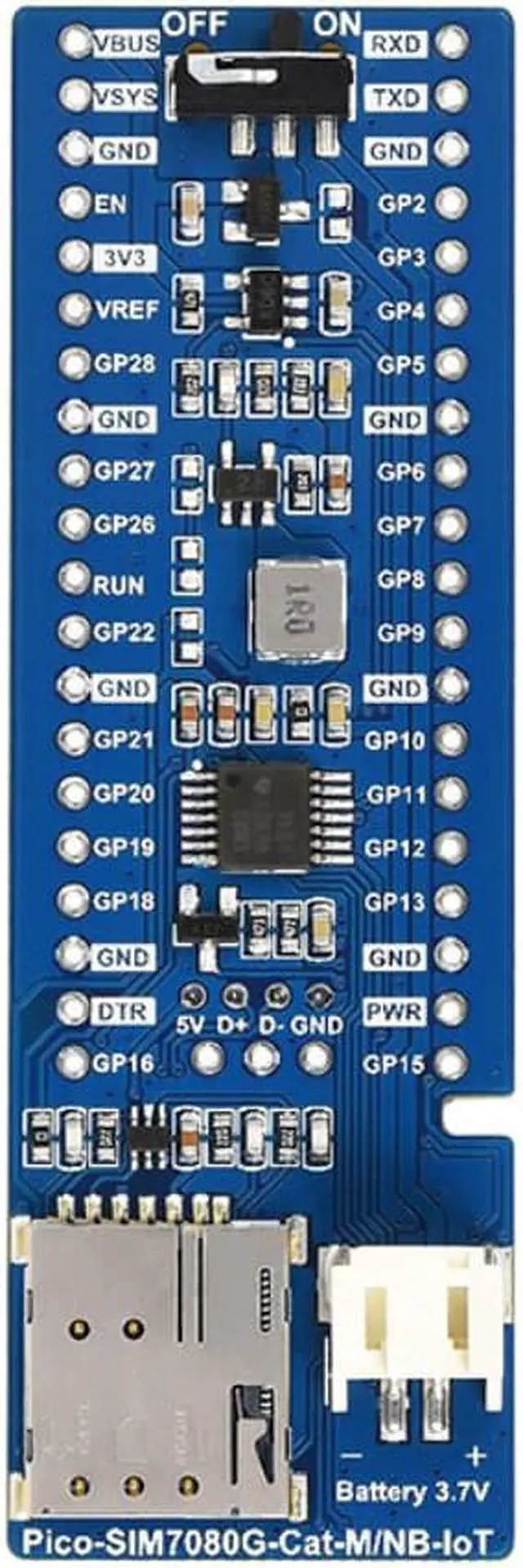 Main image of Raspberry Pi Pico SIM7080G NB-IoT/Cat-M(C)/GNSS positioning module Global