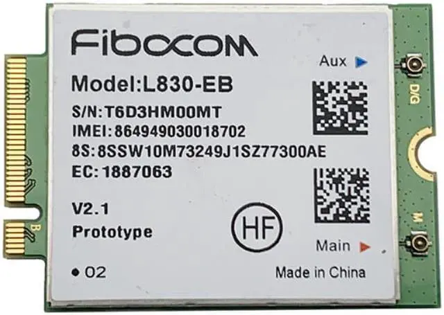 Main image of Fibocom L830-EB LTE Cat6 M.2 module 4G Wreless Card for Thinkpad X280 X380 Yoga S1 4th P52s T580 T480s L580 L480 T480 laptop