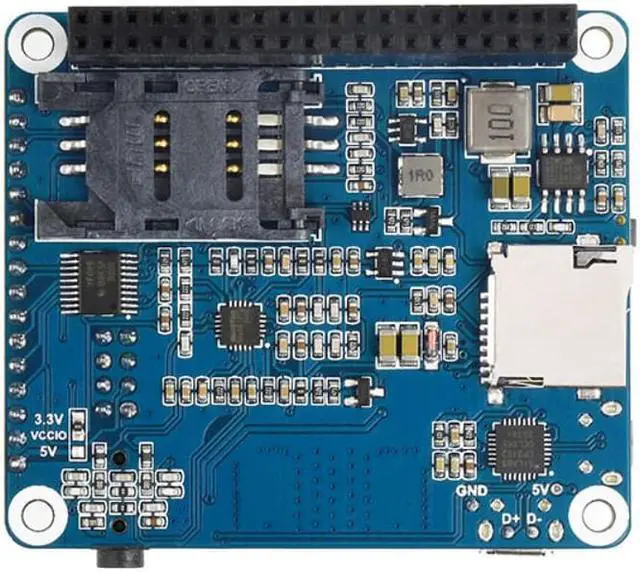 Alt view image 2 of 3 - SIMCOM LTE Cat4 module SIM7600G-H Raspberry Pi 4G Module Expansion Board GNSS Module Global Communication Compatible with 3G/2G