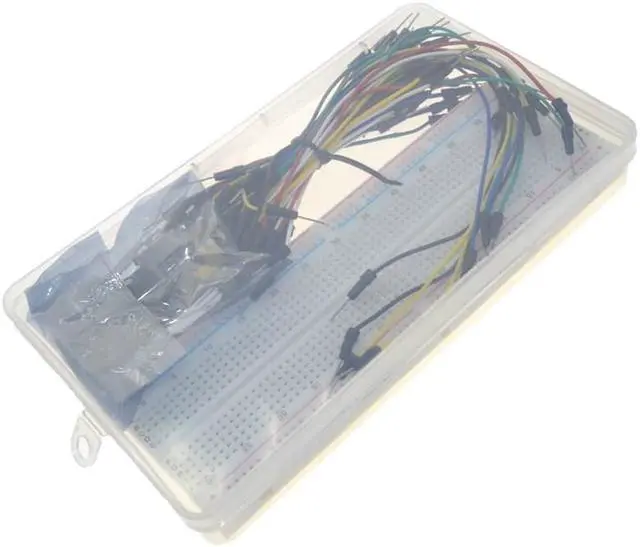 Main image of 3.3V/5V MB102 Breadboard power module+MB-102 830 points Solderless Prototype Bread board kit +65 Flexible jumper wires