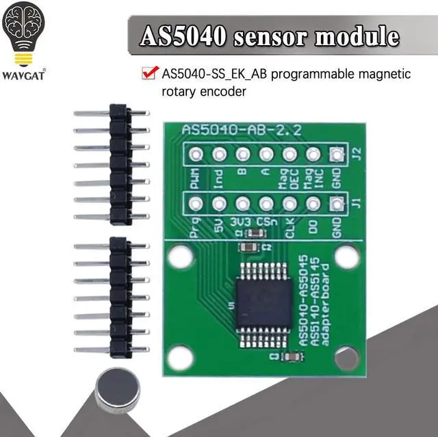 Alt view image 4 of 6 - AS5040-ASST AS5040 Programmable contactless magnetic rotary encoder sensor module replaces optical encoder for arduino