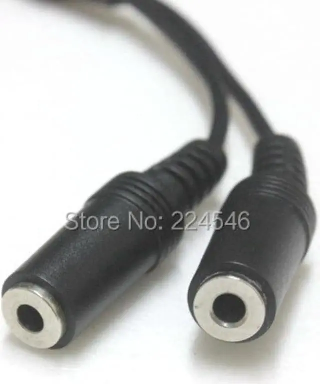 Alt view image 3 of 3 - 3.5mm Stereo Audio Y Splitter 2 Female to 1 Dual Male Cable Adapter For Earphone