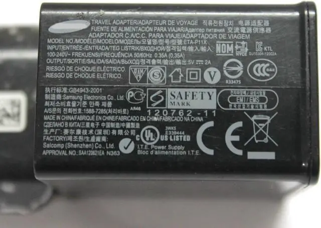 Alt view image 4 of 4 - Tablet Charger ETA-P11X For Samsung Tab 2 P6210 P7310 P1010 P3100 Note 10.1 N8010 N8020 N5110 P7500 GT-P5100