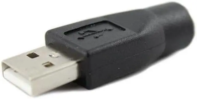 Alt view image 3 of 3 - PS/2 Female to USB Male Passive-Adapter-Replacement PS/2 Keyboard to USB Adapter - M/F (BLACK) -NOT A SIGNAL CONVERTER