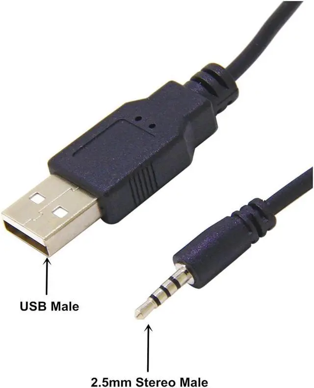 Alt view image 3 of 3 - USB to 2.5mm Male, Headphone Charger Cable for JBL Synchros E30 E40BT E45BT E50BT EB40 S400BT S400 S500 S700 J56BT Wirel