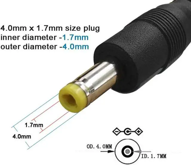 Alt view image 2 of 3 - 3 Packs 3FT USB 2.0 A Male to DC 4.0mm x 1.7mm 5 Volt DC Barrel Jack Power Cable for Sony PSP 3000 2000 1000,Tablet,Cellphone