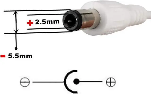 Alt view image 2 of 3 - 3pcs Extension Cable USB to DC Cable - 5V USB 2.0 Port Male to DC 5V Male 5.5mm x 2.5mm Power Cord White 100cm(3.3ft)