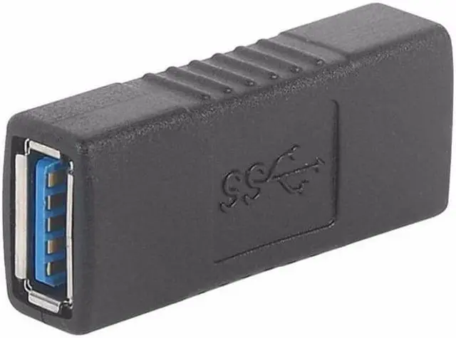 Alt view image 3 of 3 - 2Pcs SuperSpeed USB 3.0 Type-A Female to Type A Female Coupler Connector Extension Cable Adapter -Black