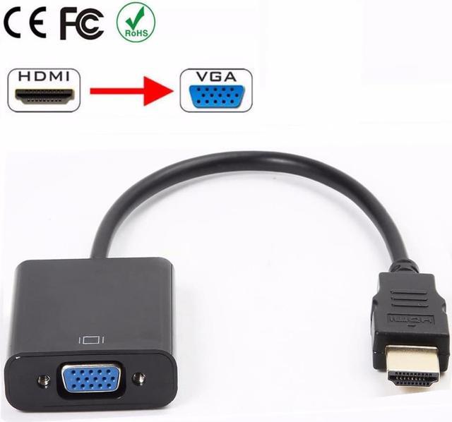 HDMI to VGA 1080P HDMI Male to VGA Female Video Converter Adapter Cable for  PC Laptop HDTV Projectors and Other HDMI Input Devices