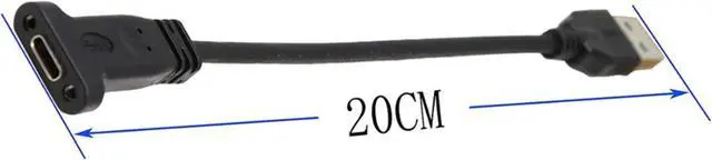 Alt view image 2 of 3 - USB A 3.0 to USB C Front Panel Header Cable, USB A 3.0 Male to USB Type C FemalePanel Mount Extension Cable Data Sync and Chargi