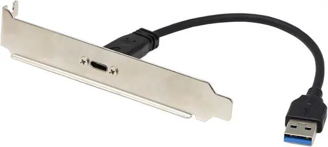 Alt view image 3 of 3 - USB A 3.0 to USB C Front Panel Header Cable, USB A 3.0 Male to USB Type C FemalePanel Mount Extension Cable Data Sync and Chargi