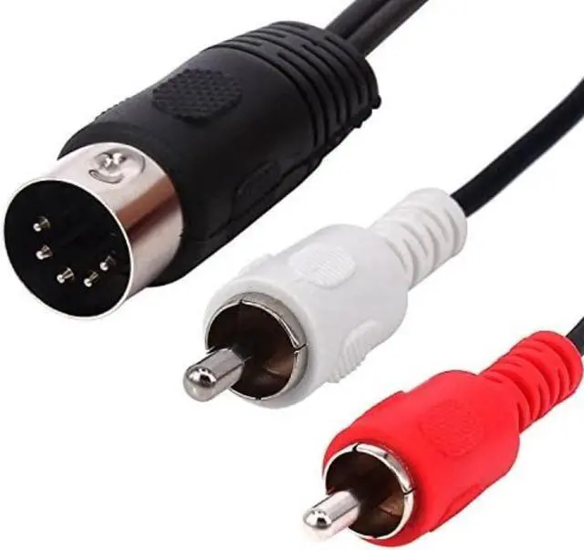 Alt view image 3 of 3 - Din 5 Pin to RCA Cable 5-Pin Din Male Plug to 2-RCA Male Audio Adapter Cable for Electrophonic Bang & Olufsen, Naim, Quad...Ster