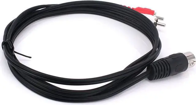 Alt view image 2 of 3 - Din 5 Pin to RCA Cable 5-Pin Din Male Plug to 2-RCA Male Audio Adapter Cable for Electrophonic Bang & Olufsen, Naim, Quad...Ster