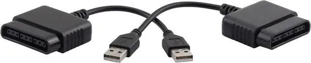 Alt view image 2 of 3 - USB Port Game Controller Converter P2 to P3 Adapter Cable Without Driver Gamepad for PS2 PS3/PC System 2-Pack