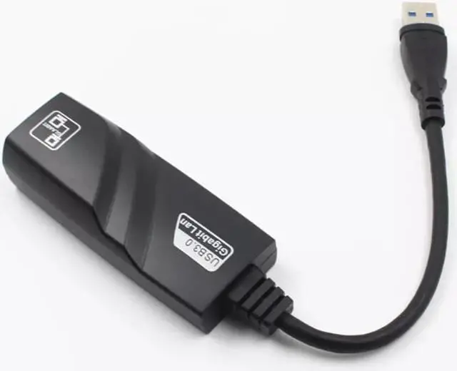 Alt view image 3 of 3 - USB 3.0  10/100/1000Mbps Gigabit RJ45 Ethernet LAN Network Card Adapter Black