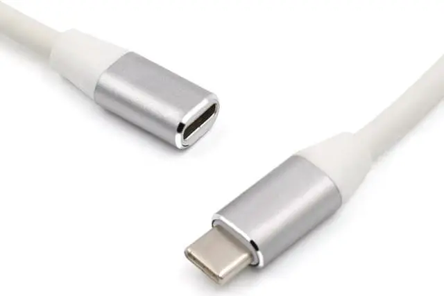Alt view image 2 of 3 - aluminium alloy USB 3.1 Type C Male to USB 3.1 Type C Female Extension Data Cable 1M